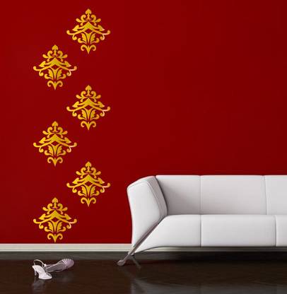 STICKER STUDIO 30 cm Wall Sticker (sathiya motif,Surface Covering Area - 180 x 162 cm) 6 Qty. Removable Sticker