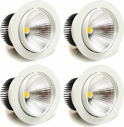 FOS 30-Watt LED COB Downlight, 3300 LUMENS, Warm White 2700k (PACK OF 4) Recessed Ceiling Light Ceiling Lamp