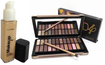 M.A.C Makeup Liquid Foundation & Multi Beautiful Colors Eyeshadow Palette