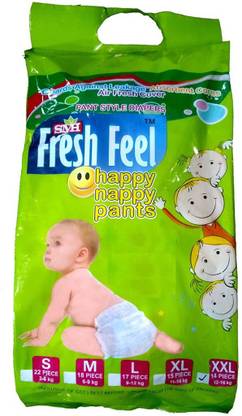 Fresh Feel XXL Pant Diaper(Mega Pack-(84/112/140/168))pieces - XXL