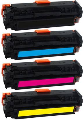 SMART PRINT SOLUTIONS 125A / CB540A / CB541A / CB542A / CB543A complete set (black/cyan/yellow/magenta) toner cartridge for HP Color LaserJet CM1312 MFP , CM1312nfi MFP , CP1215 , CP1217 , CP1515n , CP1518 Black + Tri Color Combo Pack Ink Toner