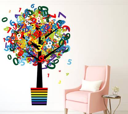 doodad 80 cm Prismatic Numbering design' Wallsticker (Matt Vinyl) Self Adhesive Sticker