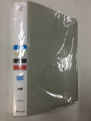 SPS A4 Plastic Spring File Pack Of 4 Blue, Black, Gray, Red