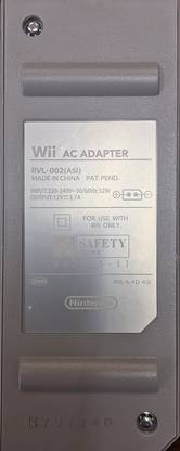 NINTENDO Original Wii Adapter (220V) Gaming Adapter