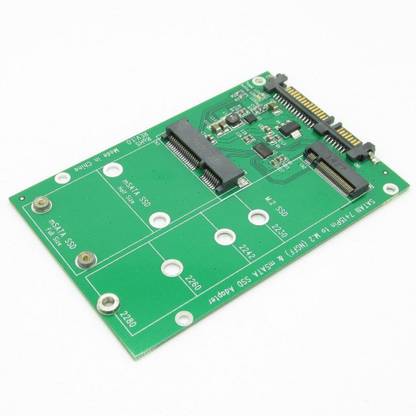 Buyyart New 2-in-1 Thunder Board M.2 (NGFF) or mSATA SSD to SATA III Adapter Board 3 inch SSD to SATA III Adapter Board
