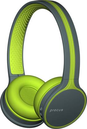 PROCUS Urban Bluetooth On-Ear Headphone with Mic (Green) Bluetooth Headset