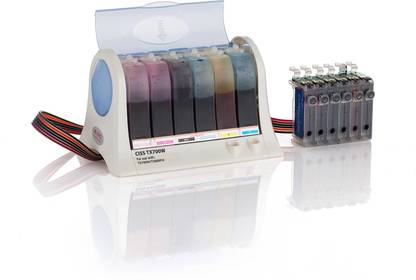VMS Professional EPSON Style Photo Empty Tank(6 Tank) CISS - Continuous ink supply system Color Tank Solution Suitable For-EPSON Style Photo TX700W / EPSON Style Photo TX800FW Tri-Color Ink Cartridge