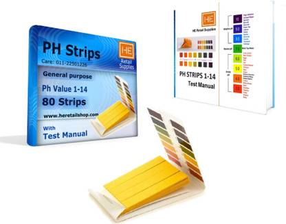 Generic Full range pH strips 1-14 Test Indicator Litmus Paper Water Soil, Testing Kit, 80 Strips Ph Test Strip