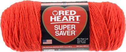 Coats Yarn Red Heart Super Saver Yarn - Hot Red