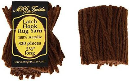 M C G Textiles Latch Hook Rug Yarn - Dark Rust
