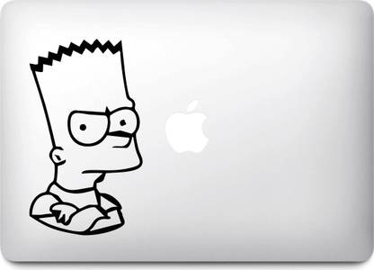 Presgraphics Bart Simpson of The Simpsons Decal Vinyl Macbook Sticker Vinyl Laptop Skin Compatible for 15 inch