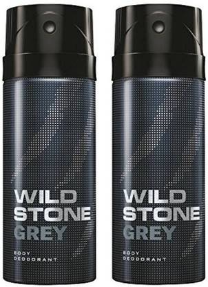 Wild Stone Grey Deodorant Spray Pack of 2 Combo (150ML each) Deodorant Spray  -  For Men