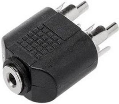 TECHON  TV-out Cable stereo 3.5 mm female jack to 2 rca male connector cable