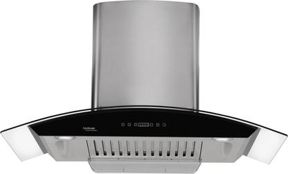 Hindware Nevio 90 Auto-Clean Auto Clean Wall Mounted Brushed Silver/Inox 1200 CMH/m3/h Chimney