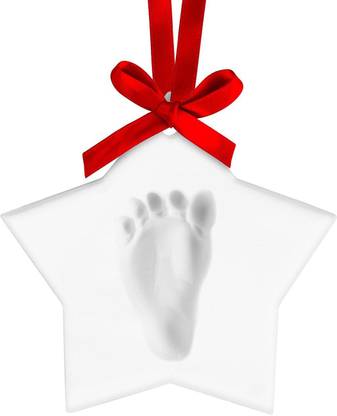 Pearhead Baby Prints X Mas Ornament Star Keepsake