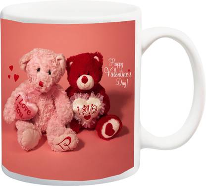 ME&YOU Gift for Couple Husband Wife Boyfriend Girlfriend Lover On Valentine's Day; HappyValentine'sDay I Love U (IZ17JPMU-1371) Printed Ceramic Coffee Mug
