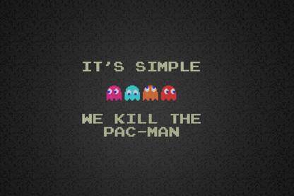 PW Pacman Quote Characters Wall Poster 13*19 inches Matte Finish Paper Print