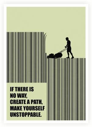 ATH If There Is No Way, Create A Path, Make Yourself Unstoppable Business Quotes Wall Poster 13*19 inches Matte Finish Paper Print