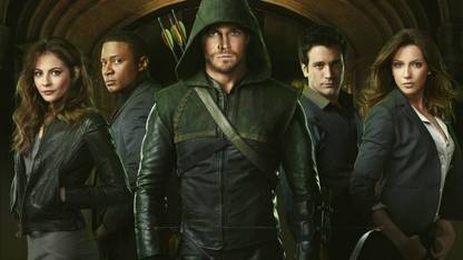 TV Show Arrow Stephen Amell Green Arrow David Ramsey John Diggle Kat... POSTER PRINT ON 36X24 INCHES Photographic Paper