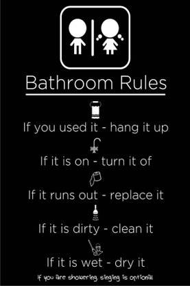 ASD Ideas Roommate Rules Wall Poster 13*19 inches Matte Finish Paper Print