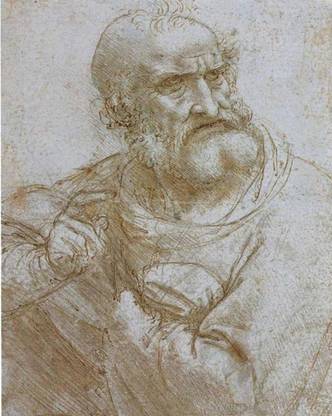 Poster Self Portrait by Leonardo da Vinci POSTER PRINT ON 13X19 INCHES Paper Print