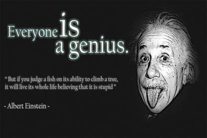 ASD Albert Einstein Education Quotes Wall Poster 13*19 inches Matte Finish Paper Print