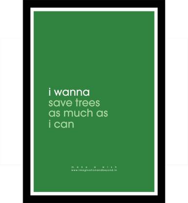 ATH Make A Wish Save Trees Wall Poster 13*19 inches Matte Finish Paper Print