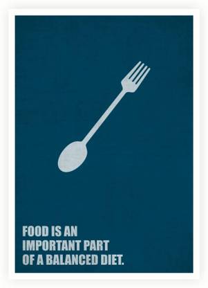 ATH Food Is An Important P Of A Balanced Diet Business Quotes Wall Poster 13*19 inches Matte Finish Paper Print