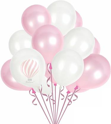 PartyballoonsHK Solid 100pcs Metallic White Assorted | Top Quality Thick Party Decorations For Birthdays Anniversaries Weddings by Treasures Gifted Balloon
