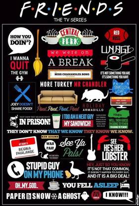 Wall Poster Friends TV Show Quotes POSTER PRINT ON 13X19 INCHES 3D Poster
