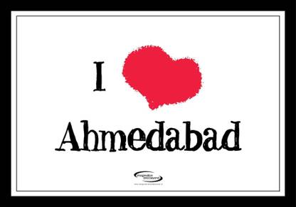 PW I Love Ahmedabad Wall Poster 13*19 inches Matte Finish Paper Print
