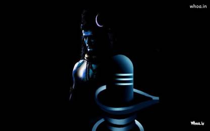lord shiva face and shivling with dark background wall POSTER PRINT ON 36X24 INCHES Photographic Paper