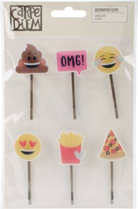 Simple Stories Emoji Love Decoration Clips 6 Per Package