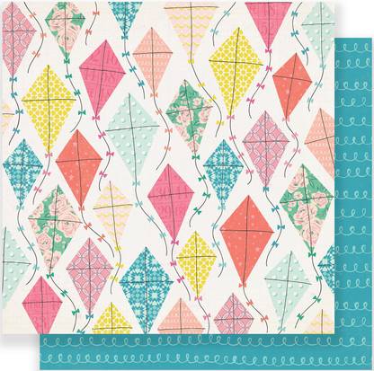 AMERICAN CRAFTS Maggie Holmes Carousel Double Sided Cardstock 12"X12" - Summertime