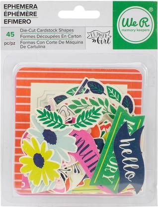 We R Memory Keepers Flower Girl Ephemera Die - Cuts - Cardstock Shapes
