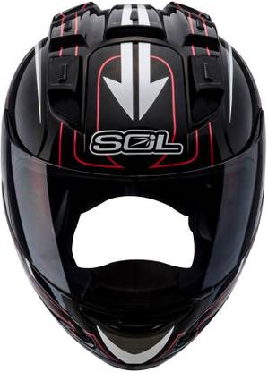 SOL Speed Black Red Motorbike Helmet