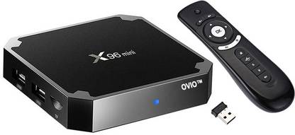 OVIO X96 Mini Android 7.1 Smart TV BOX 2GB 16GB WiFi UHD 4K Miracast with C10 Air Fly Mouse with 6 axis Gyro Media Streaming Device