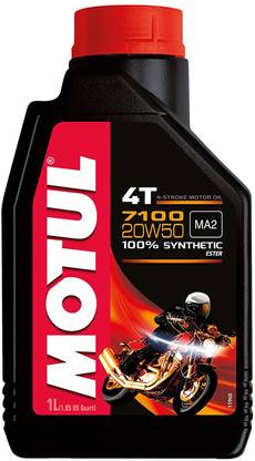 MOTUL 7100 4T Fully Synthetic Ester 20W-50 API SN Petrol Engine Oil for Bikes 7100 4T Fully Synthetic Ester 20W-50 API SN Petrol Engine Oil for Bikes Synthetic Blend Engine Oil