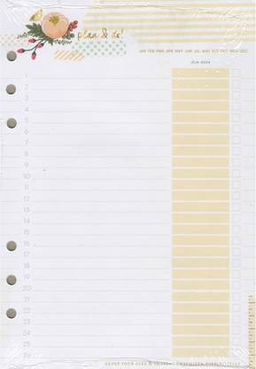 Webster's Pages Color Crush A5 Personal Planner Double Sided Inserts 6 Per Package - Lists To Love