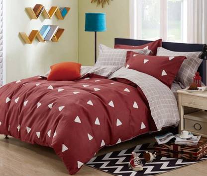 akr CREATION 200 TC Cotton King Abstract Flat Bedsheet