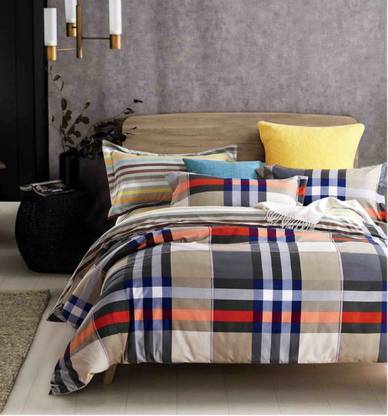 akr CREATION 200 TC Cotton King Abstract Flat Bedsheet