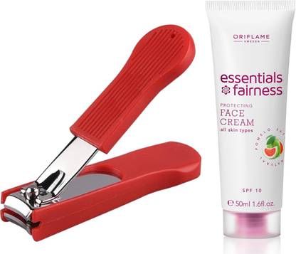 Oriflame Sweden Essentials Fairness Protecting Face Cream SPF 10 (32702) With Nail Cutter