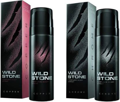 Wild Stone Code Copper and Code Chrome Perfume Body Spray Pack of 2 Combo (120ML each) Perfume Body Spray  -  For Men