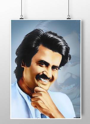 Superstar Rajinikanth Wall Poster A3 Fine Art Print