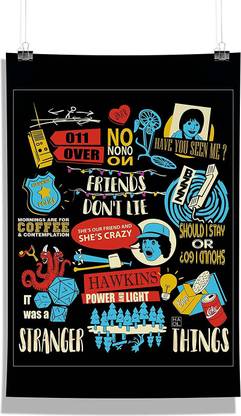 Stranger Things - Infographic Wall Decor Poster Photographic Paper