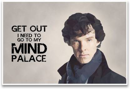 Sherlock Holmes Poster BBC TV Series - Mind Palace Quote Crystal Design Wall Décor Poster Photographic Paper