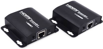 microware 60m HDMI Extender TX/RX w/ IR Over CAT6 RJ45 Ethernet Cable 1080P for TV DVD Media Streaming Device