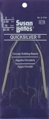 Susan Bates Quicksilver Circular Knitting Needles 29 Inch - Size 3/3.25Mm