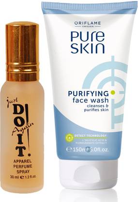 Oriflame Sweden Pure Skin Purifying Face Wash 150ml (32646) With Just Doit Perfume 30ml