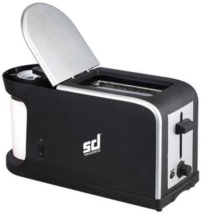 Smiledrive 2 Slice Toaster with Drip Coffee Machine-2 in 1 Breakfast Maker with Coffee maker 700 W Pop Up Toaster